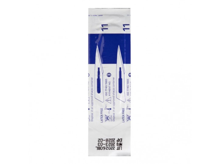 Лезвия для скальпеля из углеродистой стали №11 (100 шт) Volkmann Лезвия для скальпеля из углеродистой стали №11 (100 шт) Volkmann