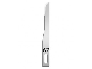 Лезвия микрохирургические из нержавеющей стали №67 (25 шт) Apexmed