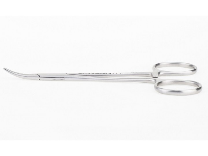 Зажим кровоостанавливающий изогнутый Micro halstead 113-105-P