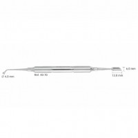 Ложка кюретажная прямая 13х6 мм комбинированная со штопфером 4 мм 40-70