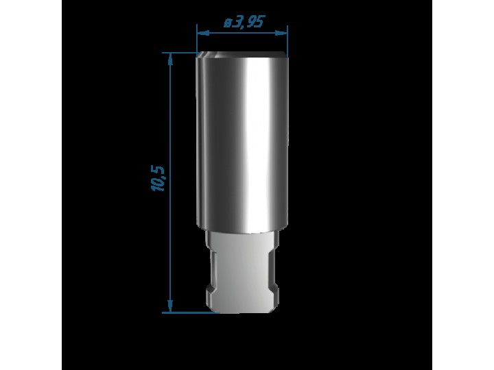 3D-аналог имплантата (VER.2), совместим с Straumann Bone Level NC, с винтом 01767