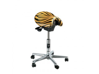 Стул-седло маленькое Bambach, мягкое со спинкой, винил