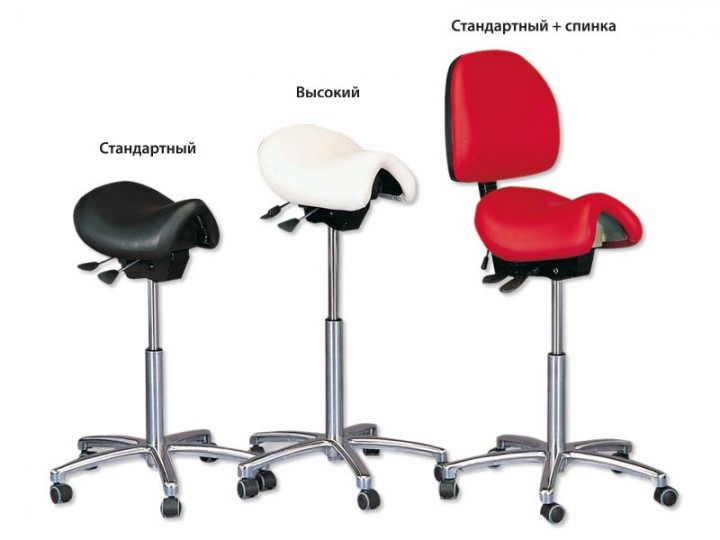 Стул-седло мягкое Bambach Cutaway, со срезом, винил