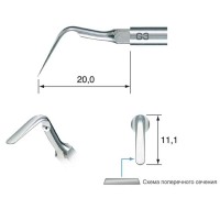G3 - насадка к скейлерам Varios для удаления зубного камня (для NSK/Satelec)