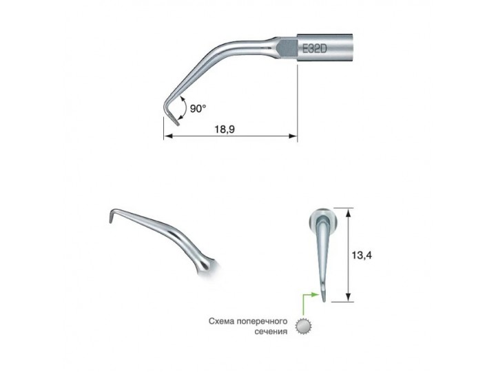 E32D - эндоретроградная насадка к скейлерам Varios