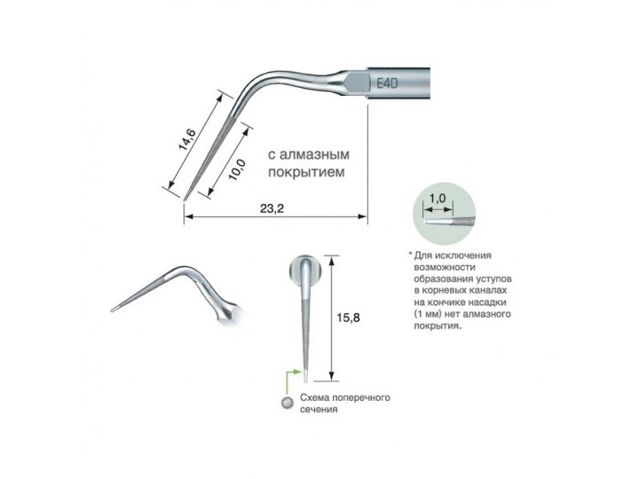 E4D - эндодонтическая насадка к скейлерам Varios