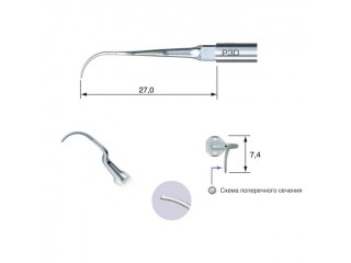 P3D - пародонтологическая насадка изогнутая влево к скейлерам Varios