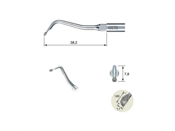 G67D - насадка к скейлерам Varios для реставрации зубов с минимальным вмешательством (для NSK/Satelec)