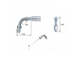 E12 - эндодонтическая насадка к скейлерам Varios для файлов 95°, для моляров
