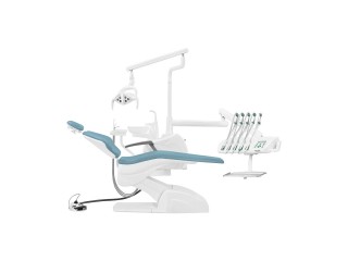 Установка стоматологическая QL2028 (Pragmatic) с верхней подачей со скалером цвет Р01 голубой