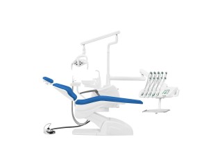Установка стоматологическая QL2028 (Pragmatic) с верхней подачей с мягкой обивкой M03 синий