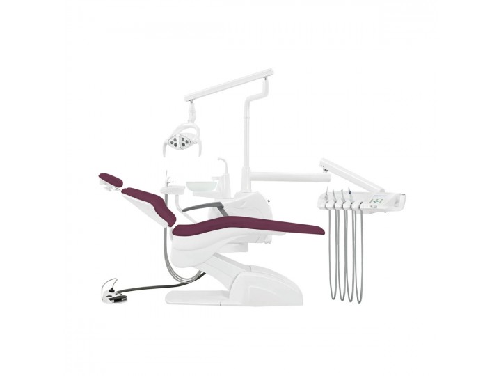 Установка стоматологическая QL2028 (Pragmatic) с нижней подачей с мягкой обивкой цвет М09 темно - фиолетовый