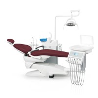 Установка стоматологическая BZ638 plus с микромотором с боковой нижней подачей со скалером с мягкой обивкой цвет В05 бордовый