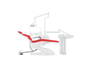 Установка стоматологическая QL2028 (Pragmatic) с нижней подачей с мягкой обивкой цвет M02 красный