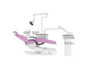 Установка стоматологическая BZ637 Standart с нижней подачей с микромотором со скалером цвет МР07 розовый