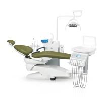 Установка стоматологическая BZ638 plus с микромотором с боковой нижней подачей со скалером с интраоральной камерой с мягкой обивкой цвет B02 зелёный