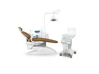 Установка стоматологическая BZ638 lux с подкатным модулем с микромотором с мягкой обивкой цвет B01 кофейный