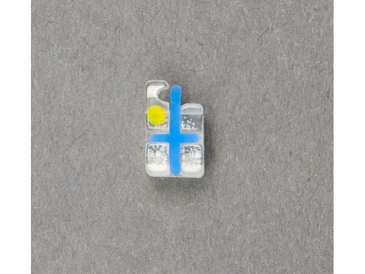 Набор брекетов Crystal сапфировых .022 MBT с крючком, ORJ (20 шт)