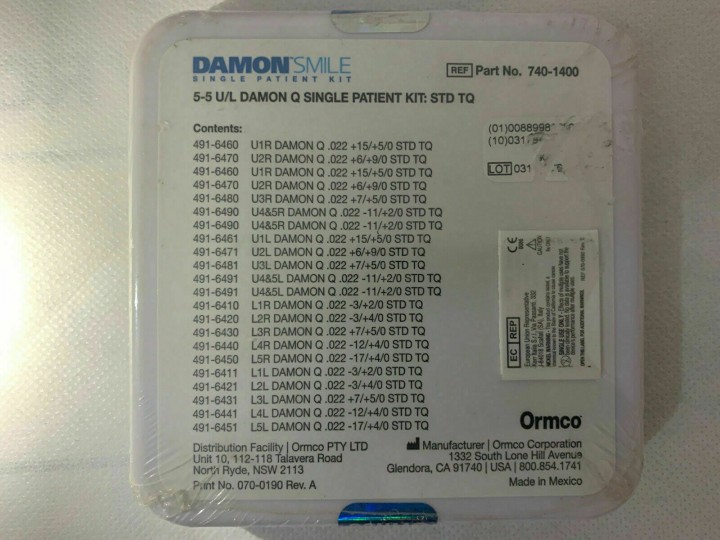 Набор брекетов Ormco Damon Q #740-1400