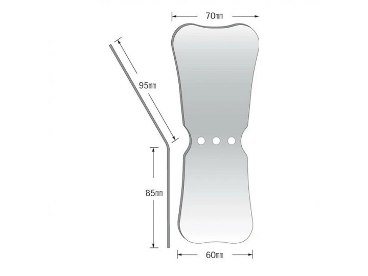 Зеркало внутриротовое для фотографирования с родиевым покрытием арт. 13571