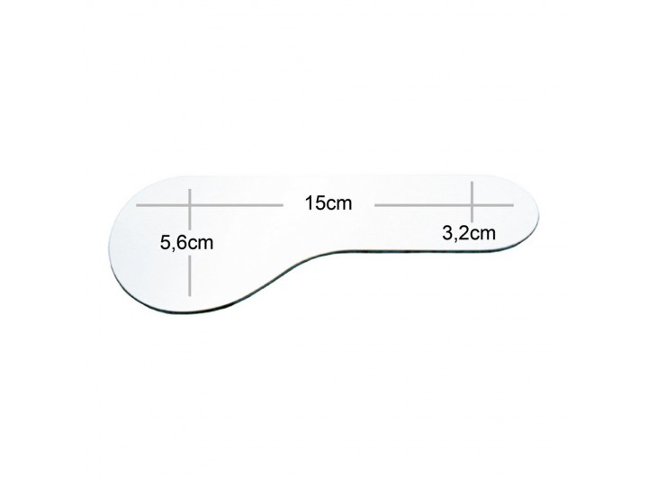 Зеркало фотографическое, двухстороннее, лингвальное узкое, хромированное арт. MZP542