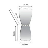 Зеркало внутриротовое для фотографирования с родиевым покрытием арт. 13576