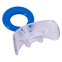 Вестибулярная пластина MUPPY с козырьком, жесткая, прозрачная LARGE (с синим кольцом, от 5 до 8 лет)
