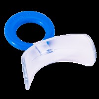Вестибулярная пластина MUPPY стандартная, жесткая, прозрачная, LARGE (с синим кольцом, от 5 до 8 лет)