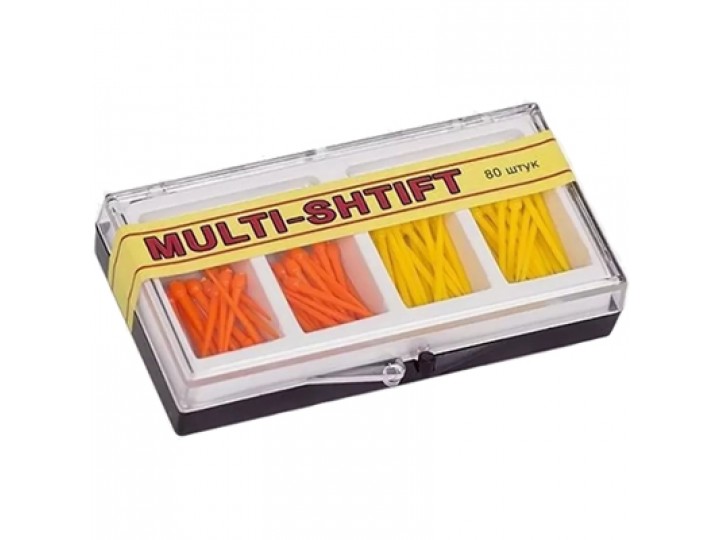Штифты беззольные ассорти 2-х видов (оранжевые+желтые) MULTI-SHTIFT