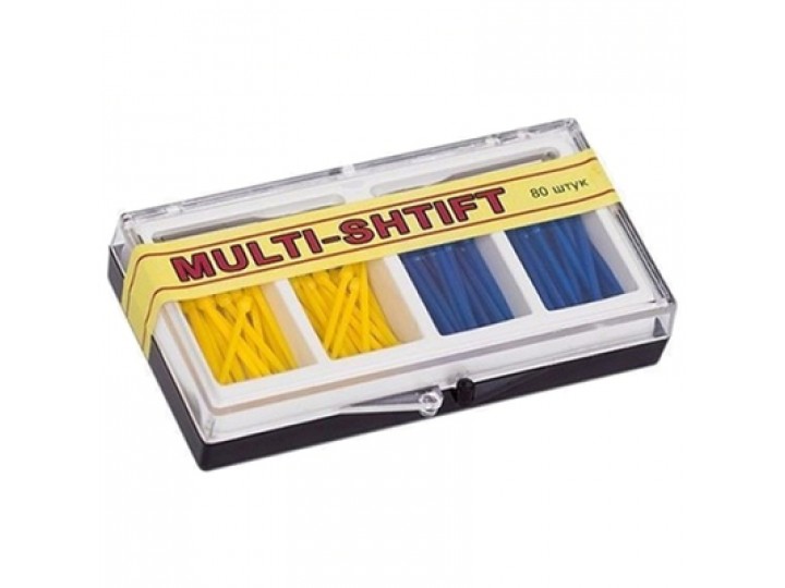 Штифты беззольные ассорти 2-х видов (синие+желтые) MULTI-SHTIFT