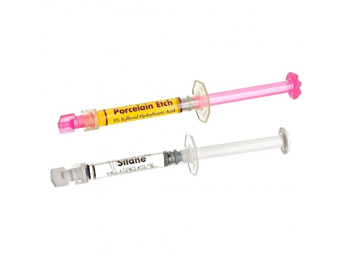 Набор протравливающего геля Porcelain Etch и силана Porcelain Silane для керамики, Ultradent