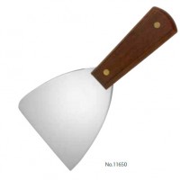 Шпатель для гипса, металлический с деревянной ручкой 11650