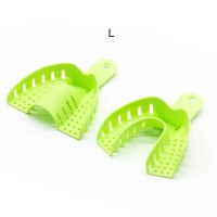 Ложки слепочные пластиковые стоматологические, 2 шт, (1 верх, 1 низ), размер L (1-2)