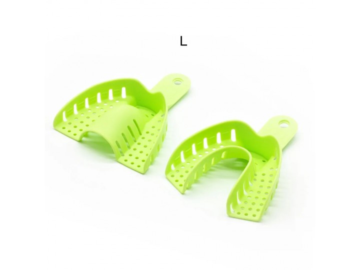 Ложки слепочные пластиковые стоматологические, 2 шт, (1 верх, 1 низ), размер L (1-2)