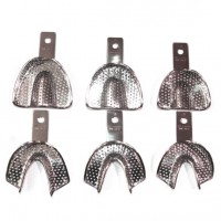 Ложки слепочные стальные перфорированные набор 6 шт, Legrin