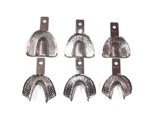 Ложки слепочные стальные перфорированные набор 6 шт, Legrin