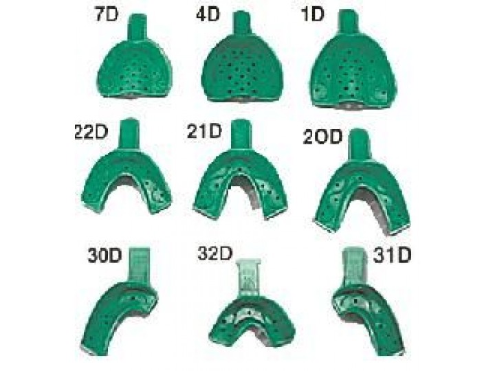 Ложки слепочные пластмассовые перфорированные GC