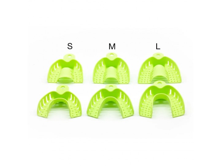 Ложки слепочные пластиковые стоматологические, 2 шт, (1 верх, 1 низ), размер М (3-4)