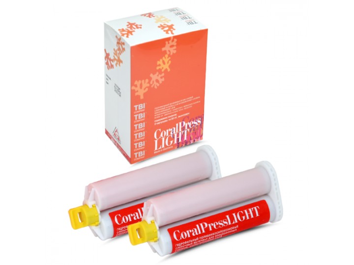 CoralPress Light слепочный материал, коррегирующий слой, 2х50мл