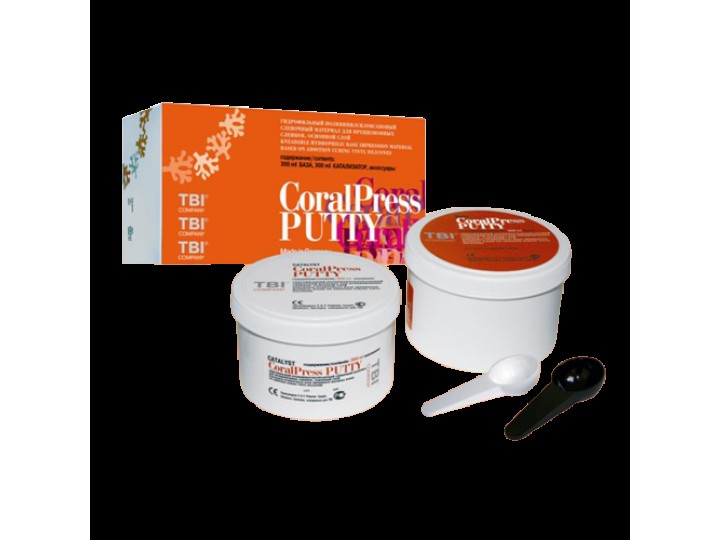 CoralPress Putty А-силикон, голубой, 2*300мл