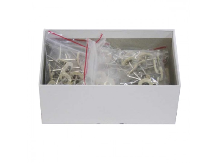 Щётка MSHS68W на дискодержателе, натуральная, белая, экстра мягкая (d=18мм)