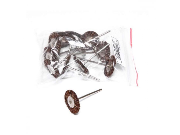 Щётка MSHM10G на дискодержателе, коричневая, средней жесткости, (d=25мм)