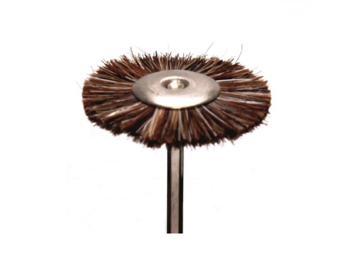 Щётка MSHM10G на дискодержателе, коричневая, средней жесткости, (d=25мм)