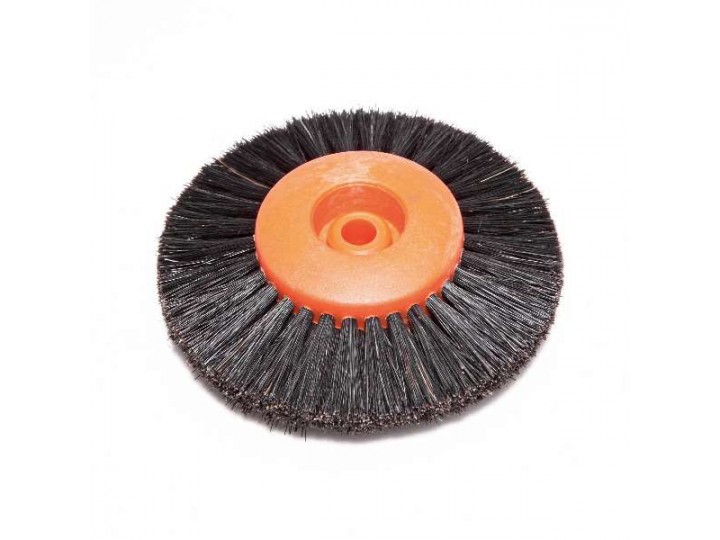 Щётка для шлифмотора 4V80HBC Yellow натуральная, черная, жёсткая (d=80мм)