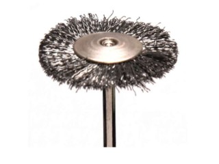 Щётка MSHD10C на дискодержателе, металлическая, серебристая (d=25мм)