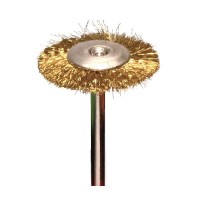 Щётка MSHC68C на дискодержателе, металлическая, золотистая, (d=18мм)