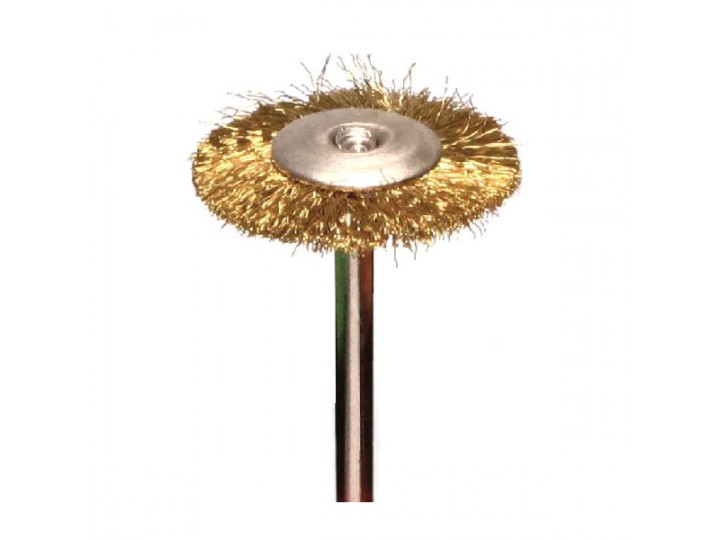 Щётка MSHC68C на дискодержателе, металлическая, золотистая, (d=18мм)