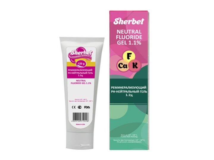 Реминерализующий рН-нейтральный гель Sherbet Neutral Fluoride Gel 1,1%