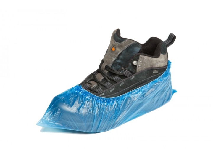 Бахилы евроблок Экстра 4.0 гр (30 мкм) с двойной резинкой 500 пар (1000шт)