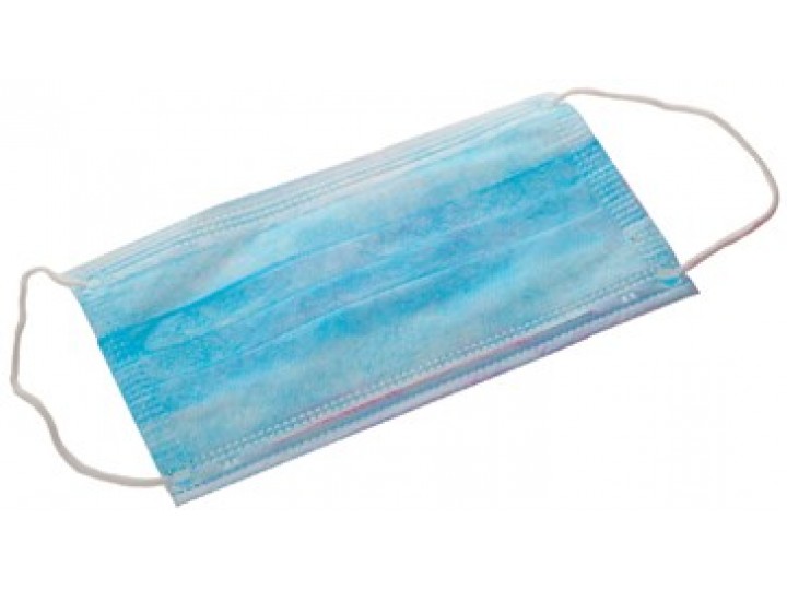 Маски Sense трехслойные голубые